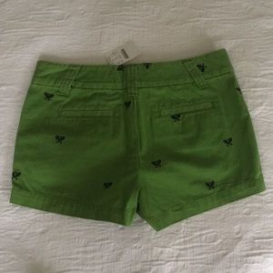 J. Crew tennis racquet embroidered shorts